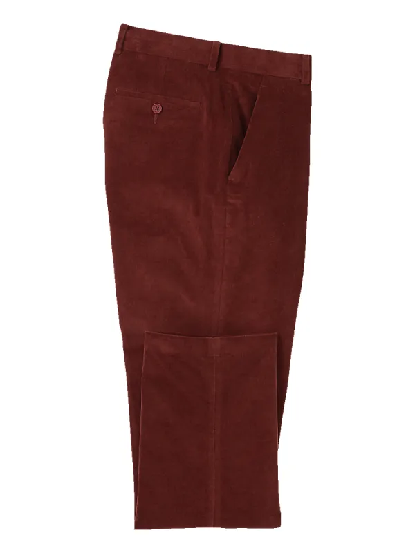 Cotton Stretch Corduroy Pants - Burgundy sold by Paul Fredrick