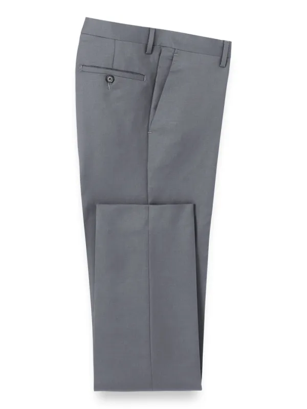 Wool Gabardine Pants - Grey sold by Paul Fredrick