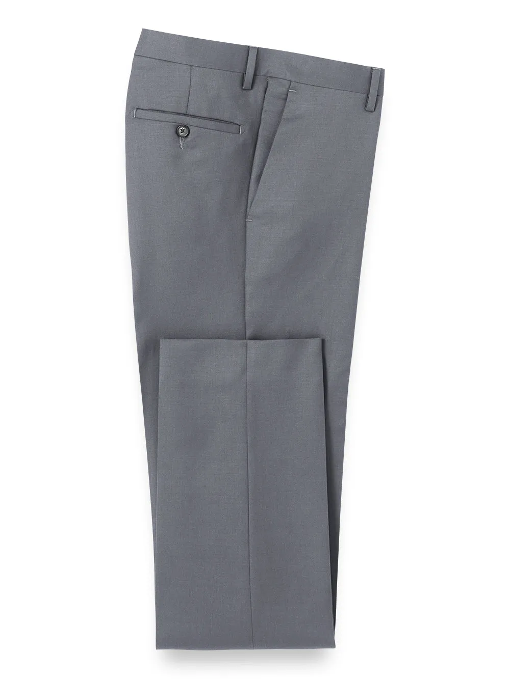 Wool Gabardine Pants - Grey sold by Paul Fredrick