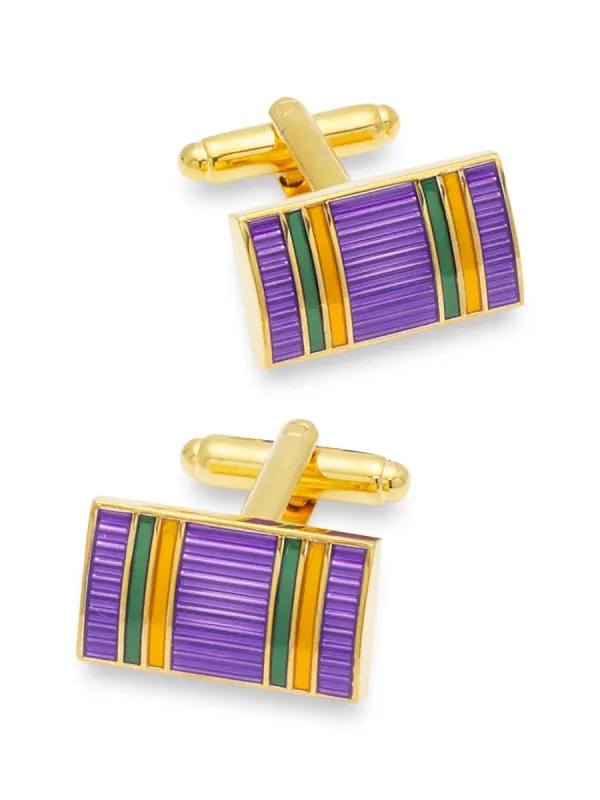 Enamel Striped Cufflinks sold by Paul Fredrick