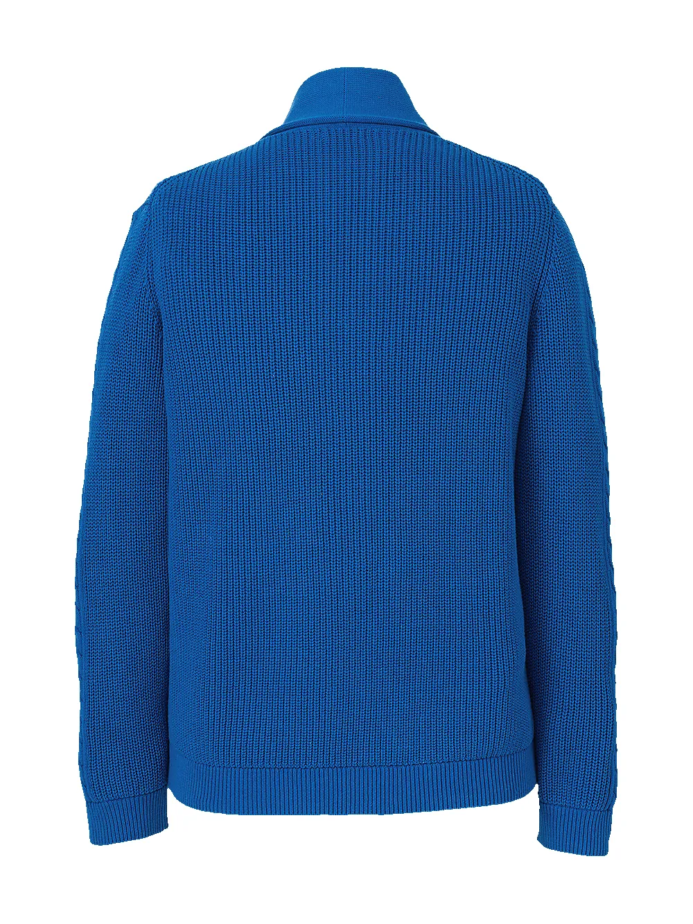 COTTON CABLE BUTTON FRONT CARDIGAN SWEATER - Burgundy sold by Paul Fredrick product image thumbnail 3