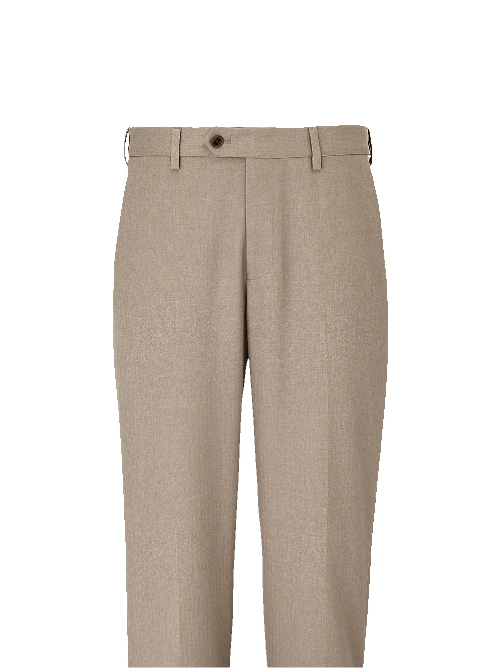 Microfiber Herringbone Flat Front Pants - Tan sold by Paul Fredrick product image thumbnail 2