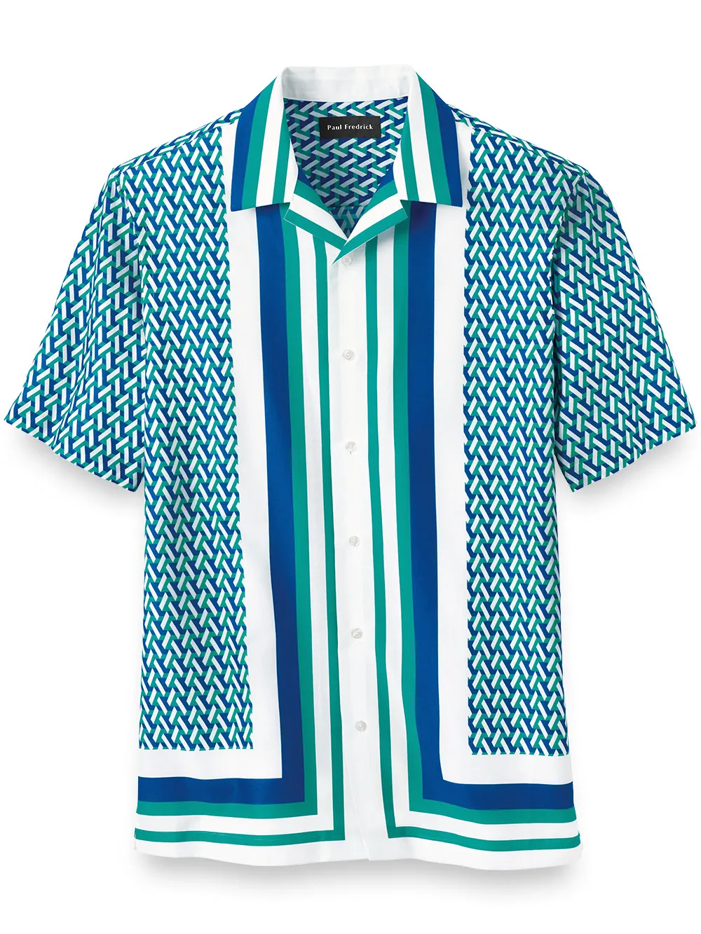 Cotton Geometric Print Casual Shirt sold by Paul Fredrick