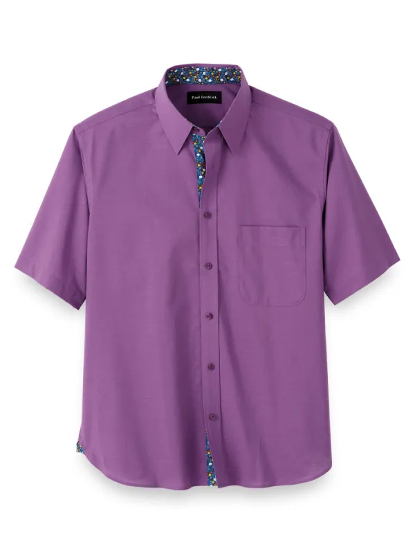 Cotton Solid Casual Shirt With Contrast Trim sold by Paul Fredrick