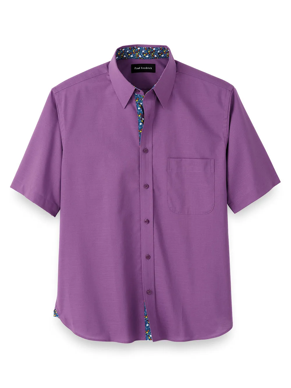 Cotton Solid Casual Shirt With Contrast Trim sold by Paul Fredrick