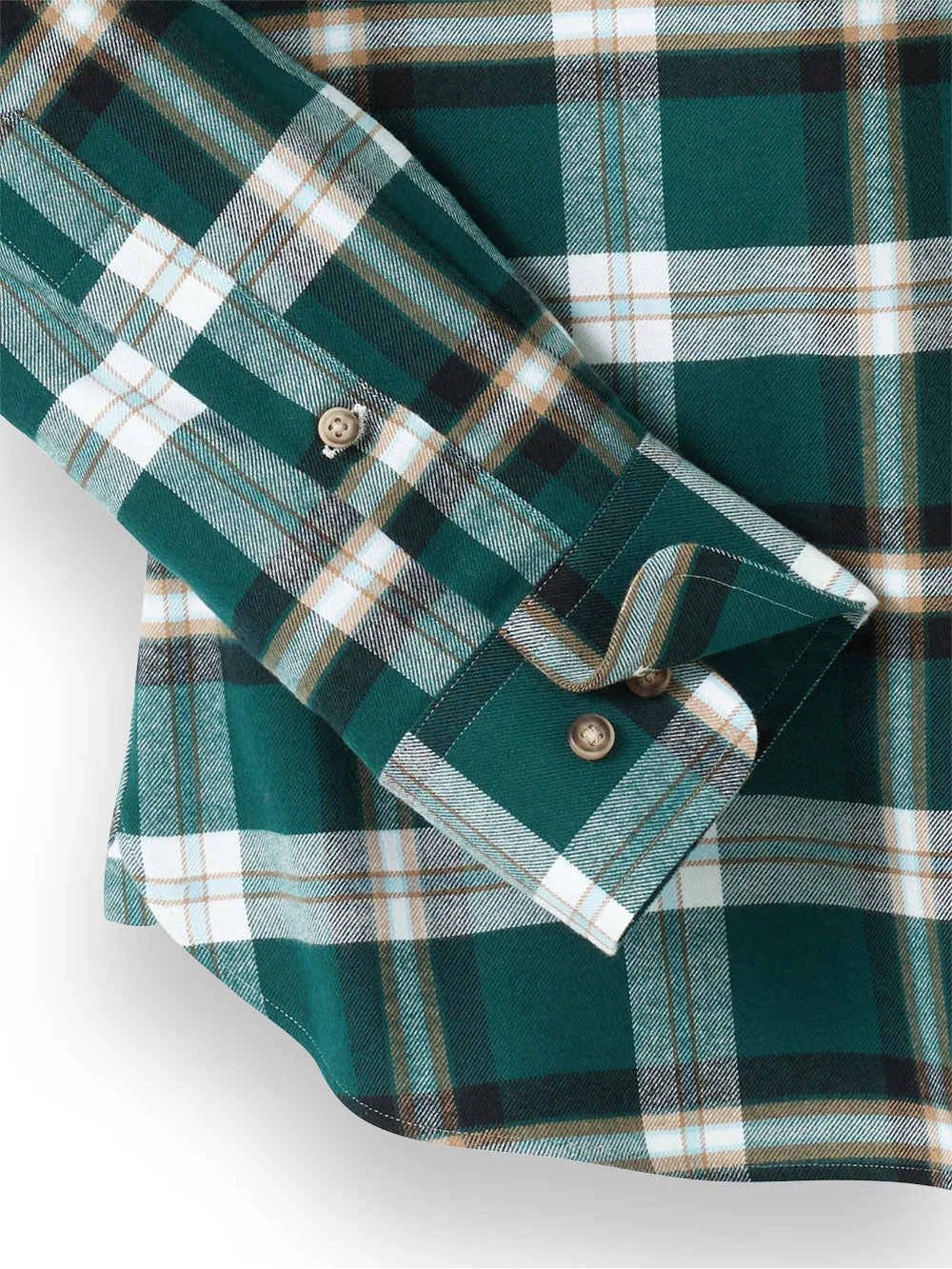 Brushed Twill Plaid Casual Shirt sold by Paul Fredrick product image thumbnail 4