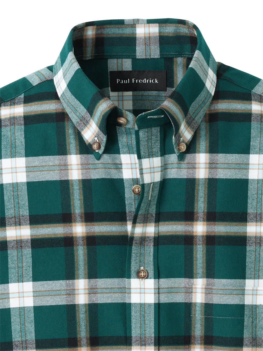 Brushed Twill Plaid Casual Shirt sold by Paul Fredrick product image thumbnail 3