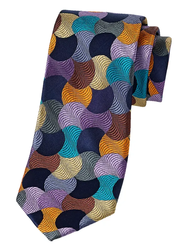 Geometric Woven Silk Tie - Multi sold by Paul Fredrick