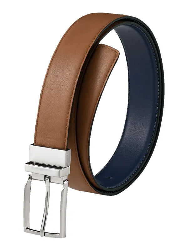 Morris Belt - Chestnut/navy sold by Paul Fredrick