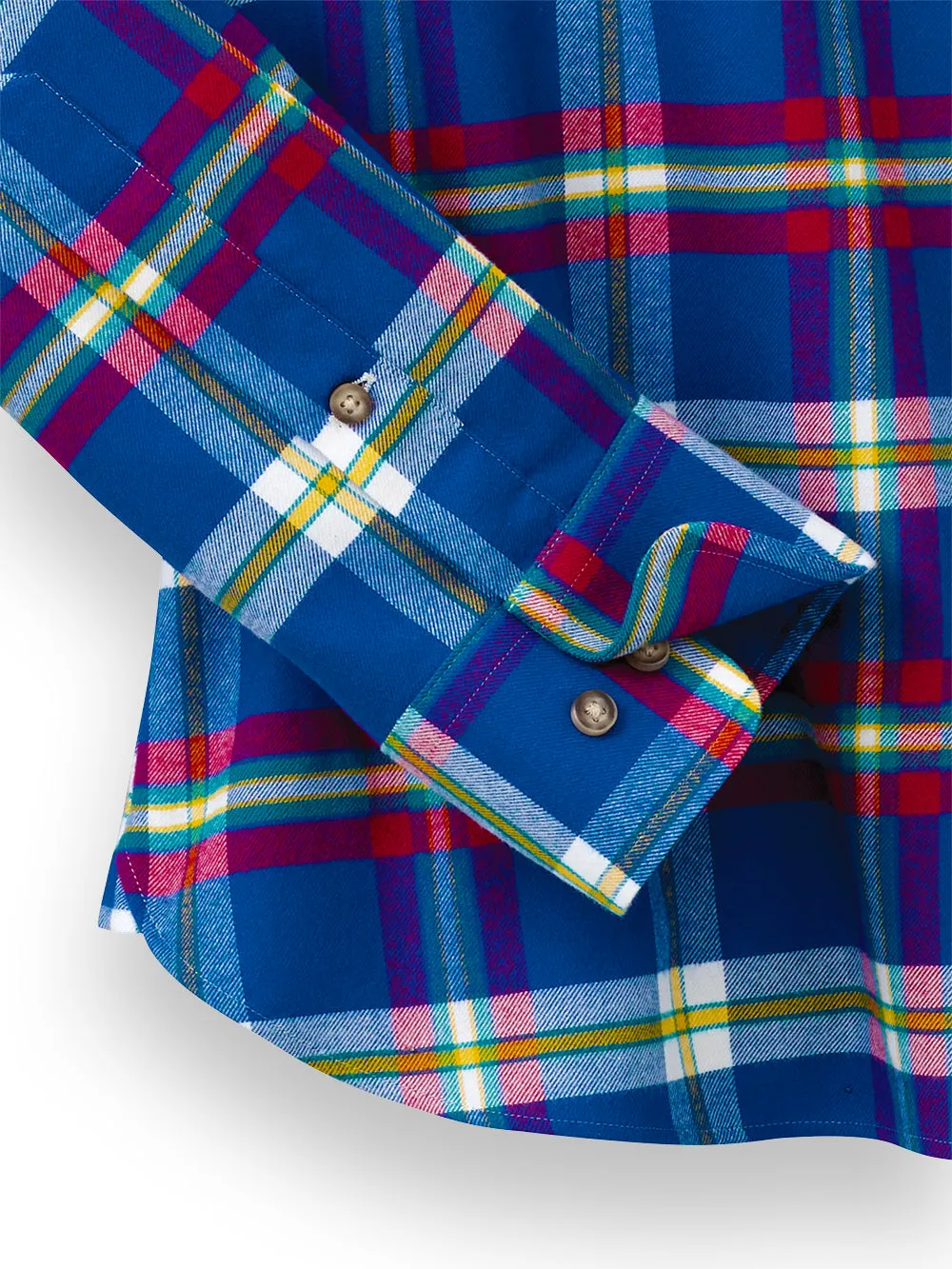 Brushed Twill Plaid Casual Shirt sold by Paul Fredrick product image thumbnail 3