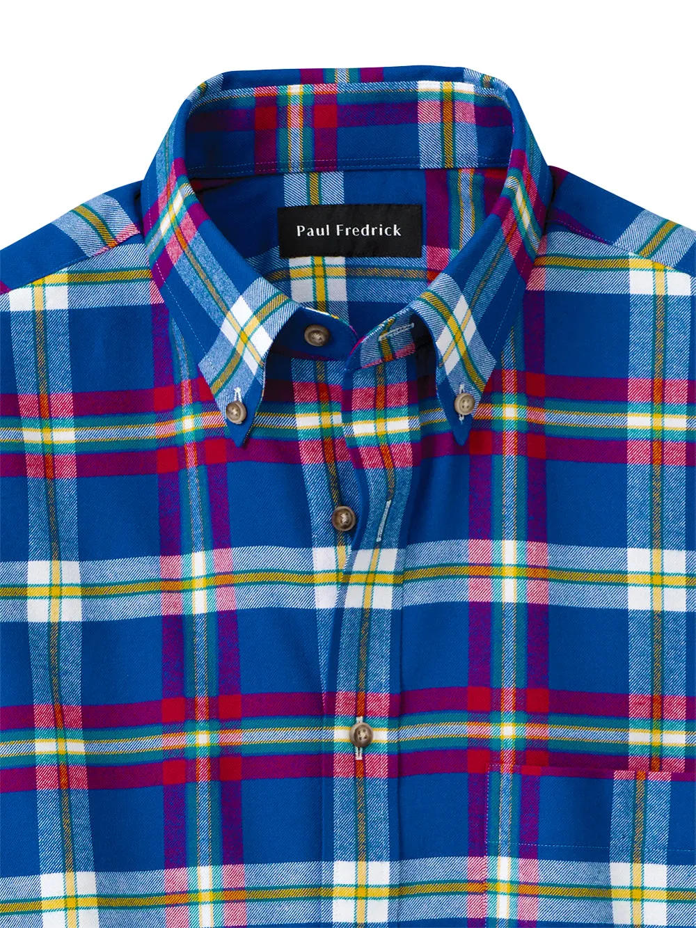 Brushed Twill Plaid Casual Shirt sold by Paul Fredrick product image thumbnail 2