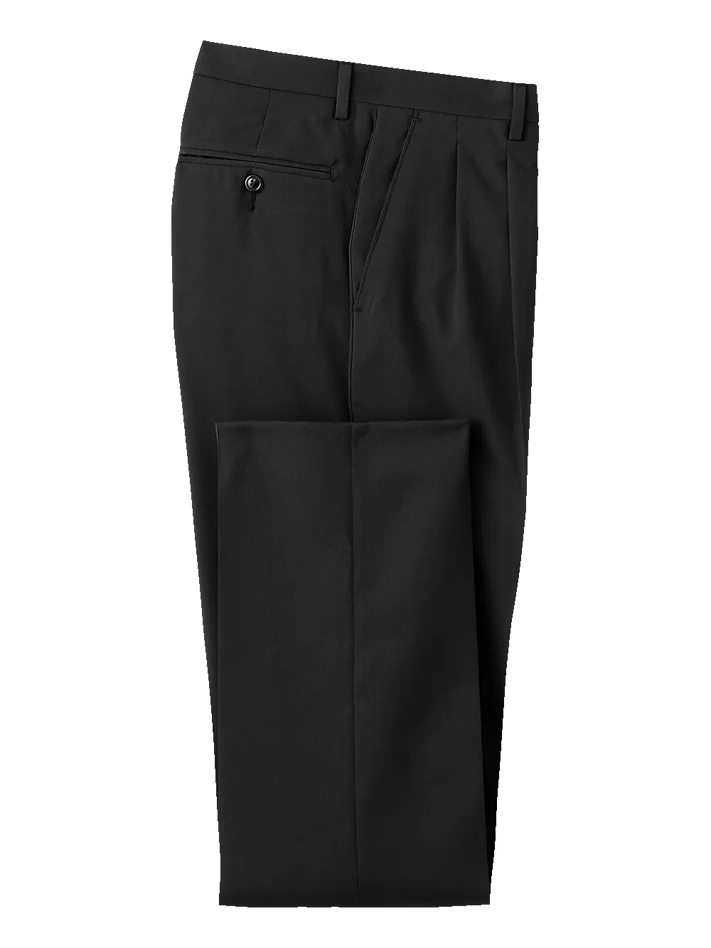 Pleated Travel Pants - Black sold by Paul Fredrick