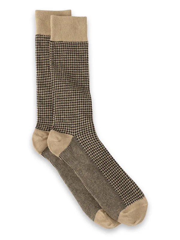 Houndstooth Cotton Blend Sock sold by Paul Fredrick