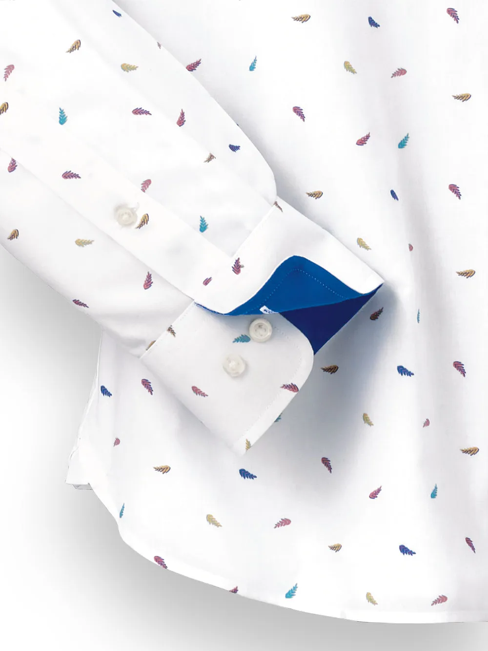 Cotton Leaf Print Casual Shirt With Contrast Trim sold by Paul Fredrick product image thumbnail 3