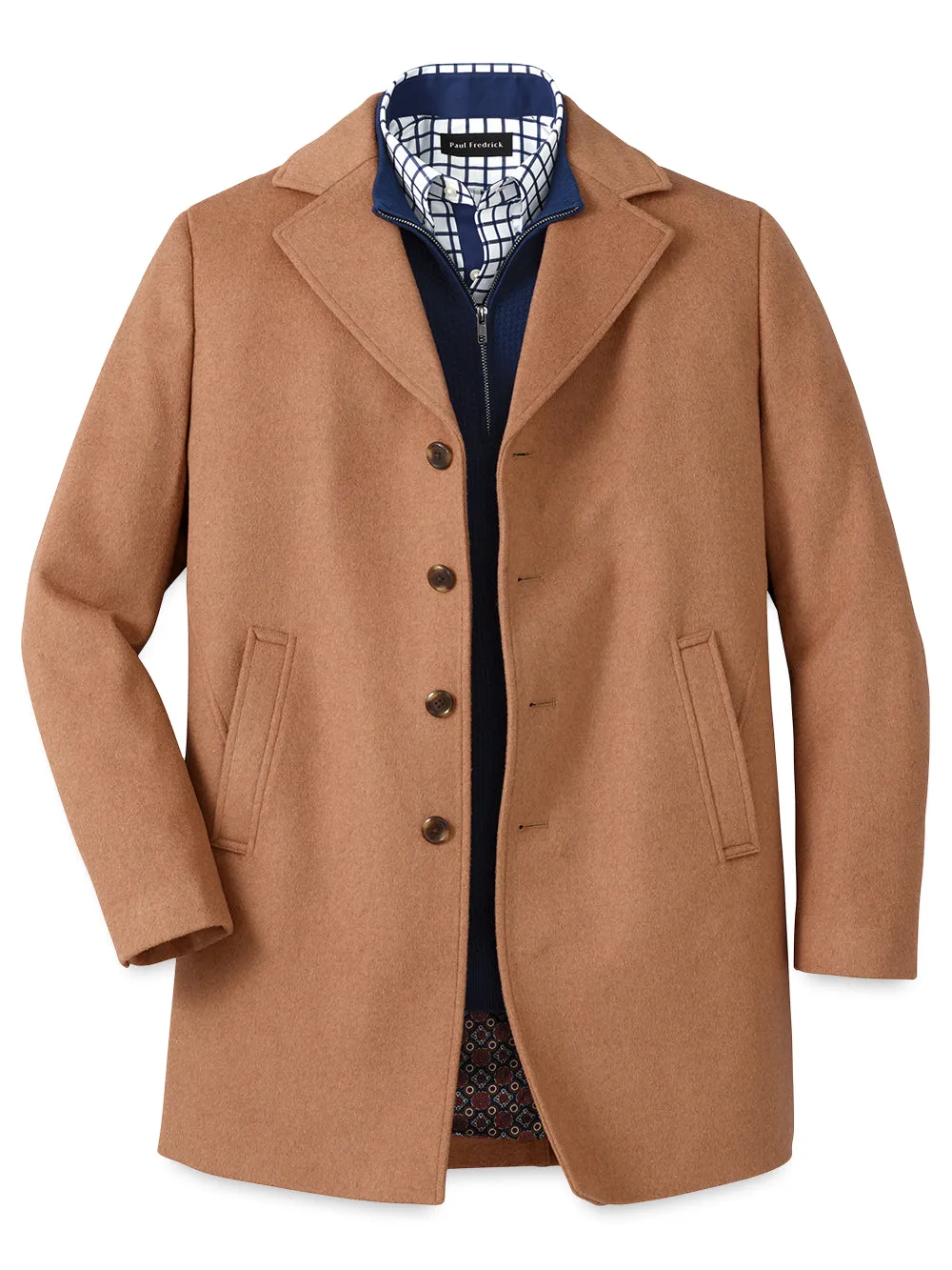 Wool Blend Topcoat - Camel sold by Paul Fredrick