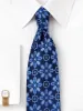 Floral Woven Silk Tie - Navy sold by Paul Fredrick