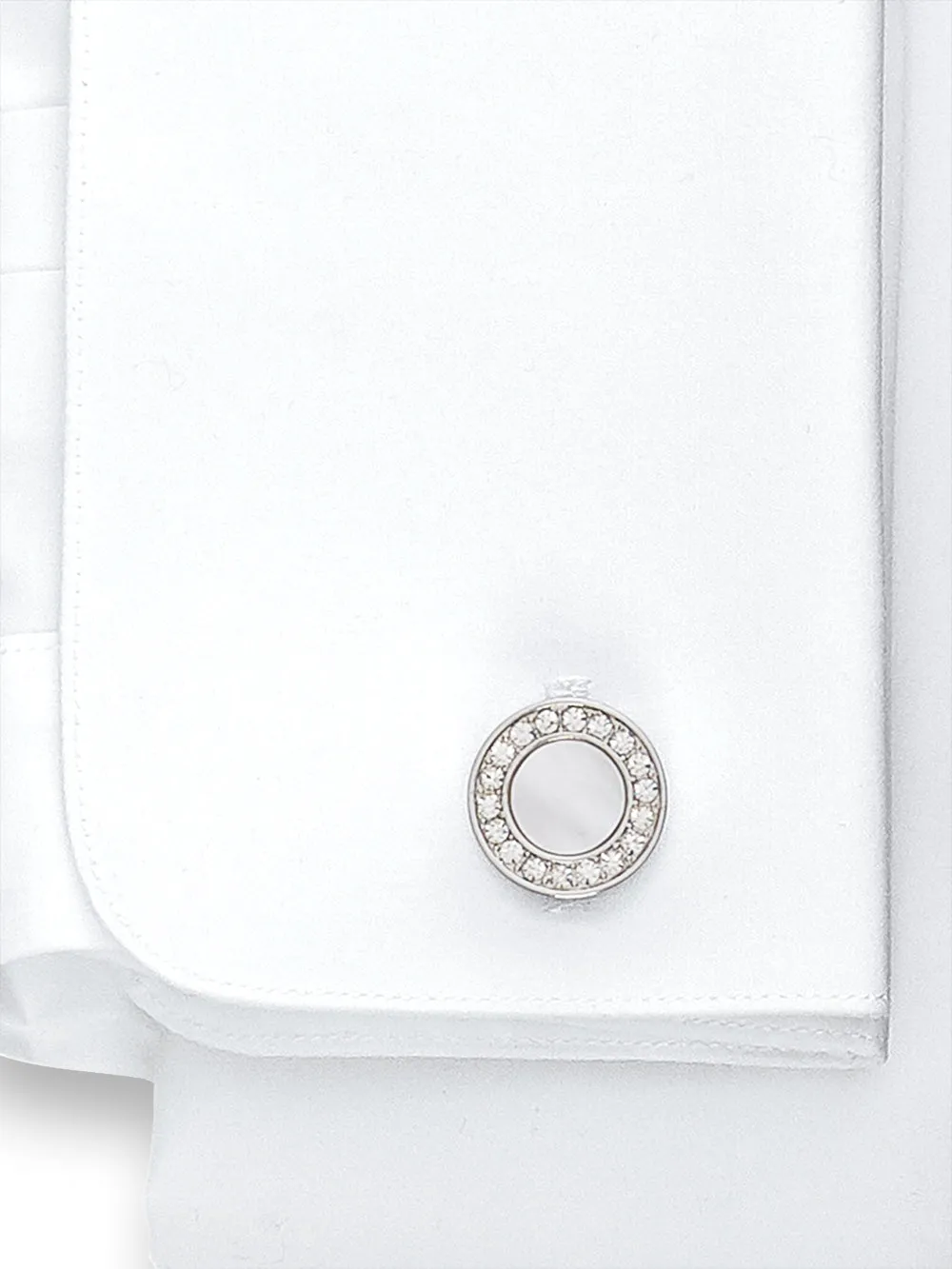 Mother Of Pearl & Crystal Cufflinks sold by Paul Fredrick product image thumbnail 2