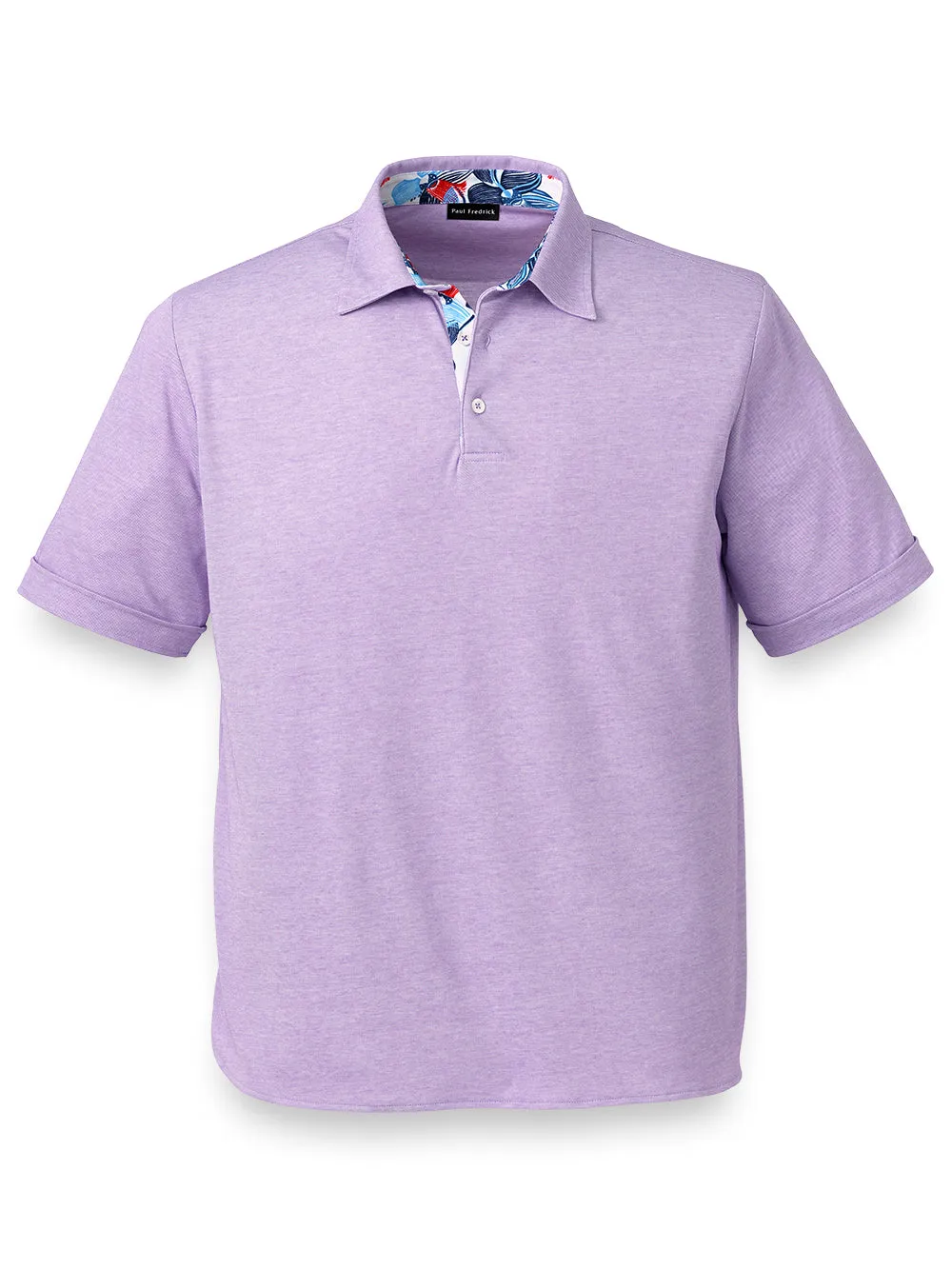 Cotton Blend Three Button Polo sold by Paul Fredrick