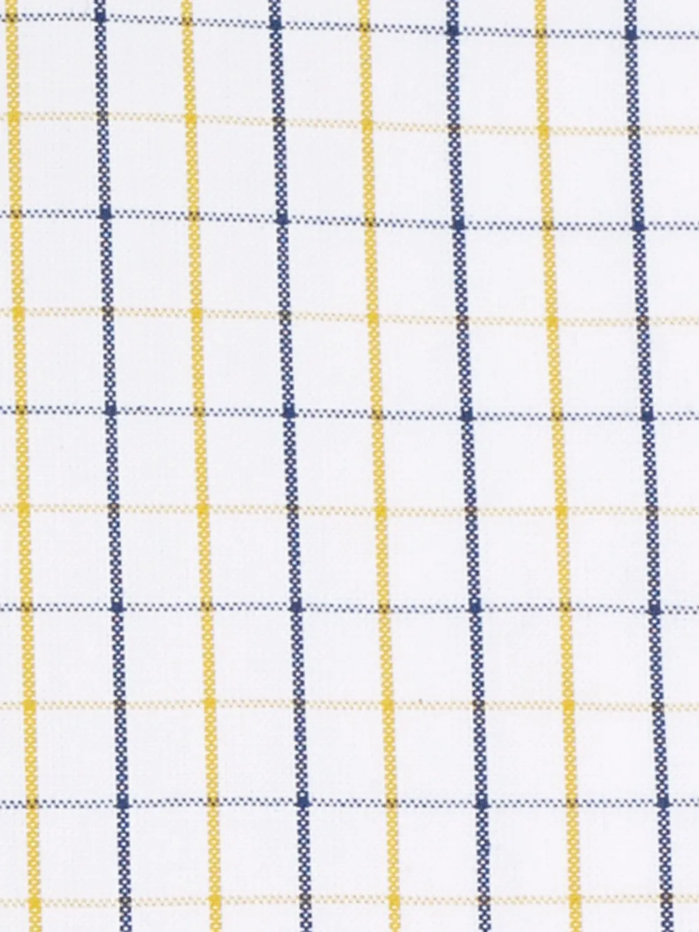 Non-Iron Cotton Check Dress Shirt With Contrast Trim - Gold sold by Paul Fredrick product image thumbnail 5