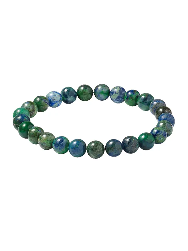 Semi Precious Bead Bracelet - Green/blue sold by Paul Fredrick