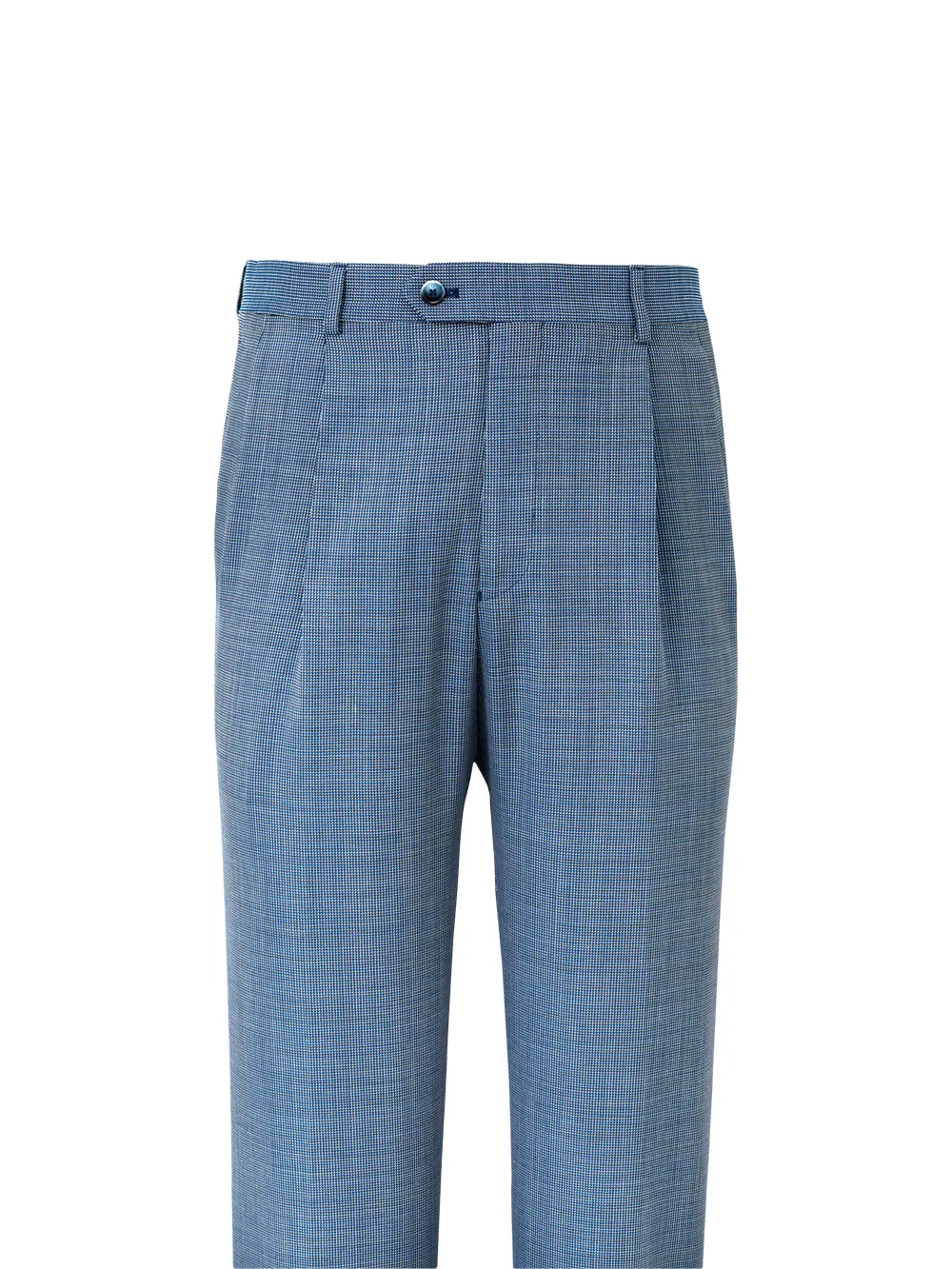 Italian Wool Check Suit Pants - Cobalt sold by Paul Fredrick product image thumbnail 2
