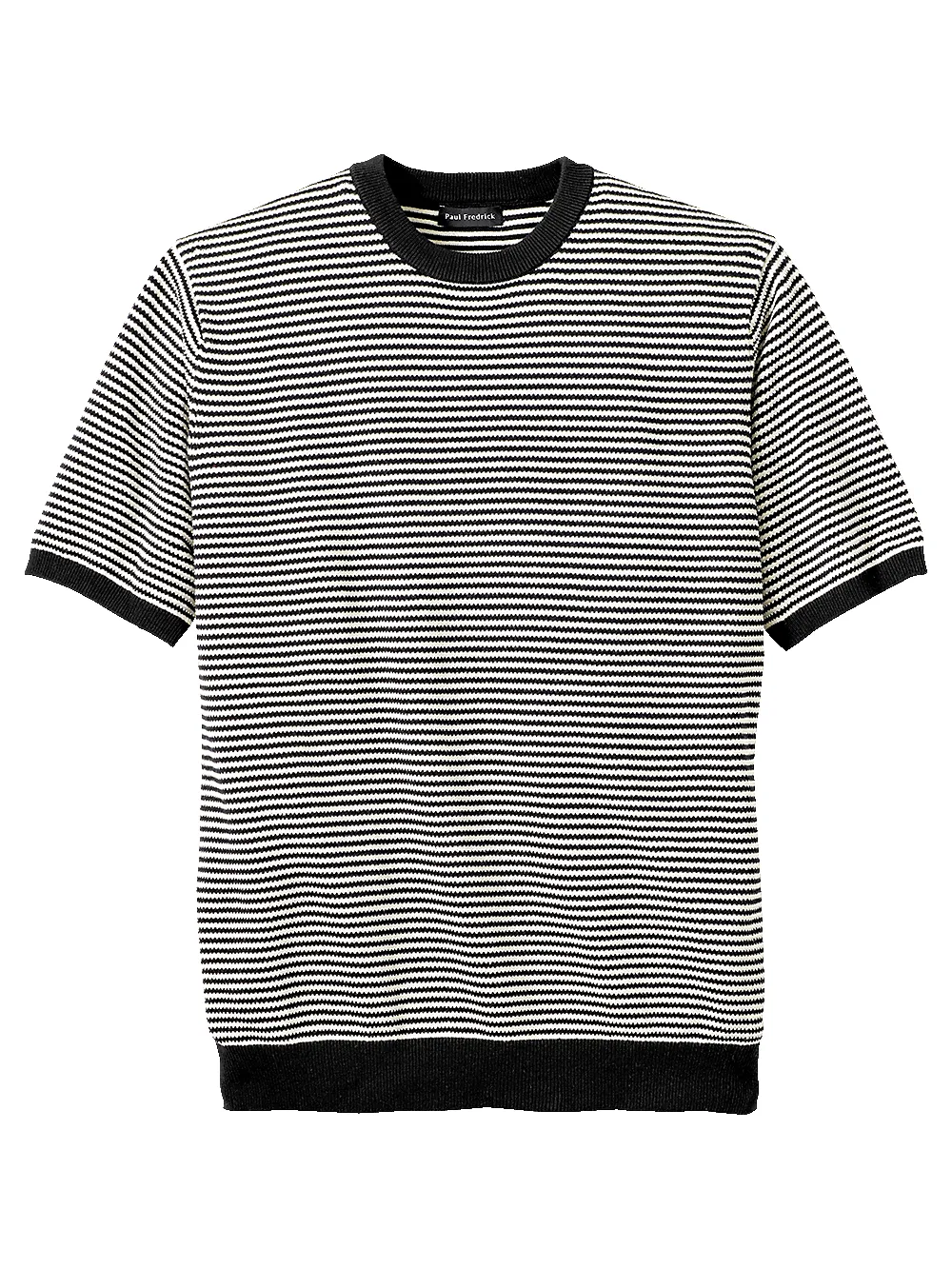 Cotton Crew Neck Sweater - Black sold by Paul Fredrick