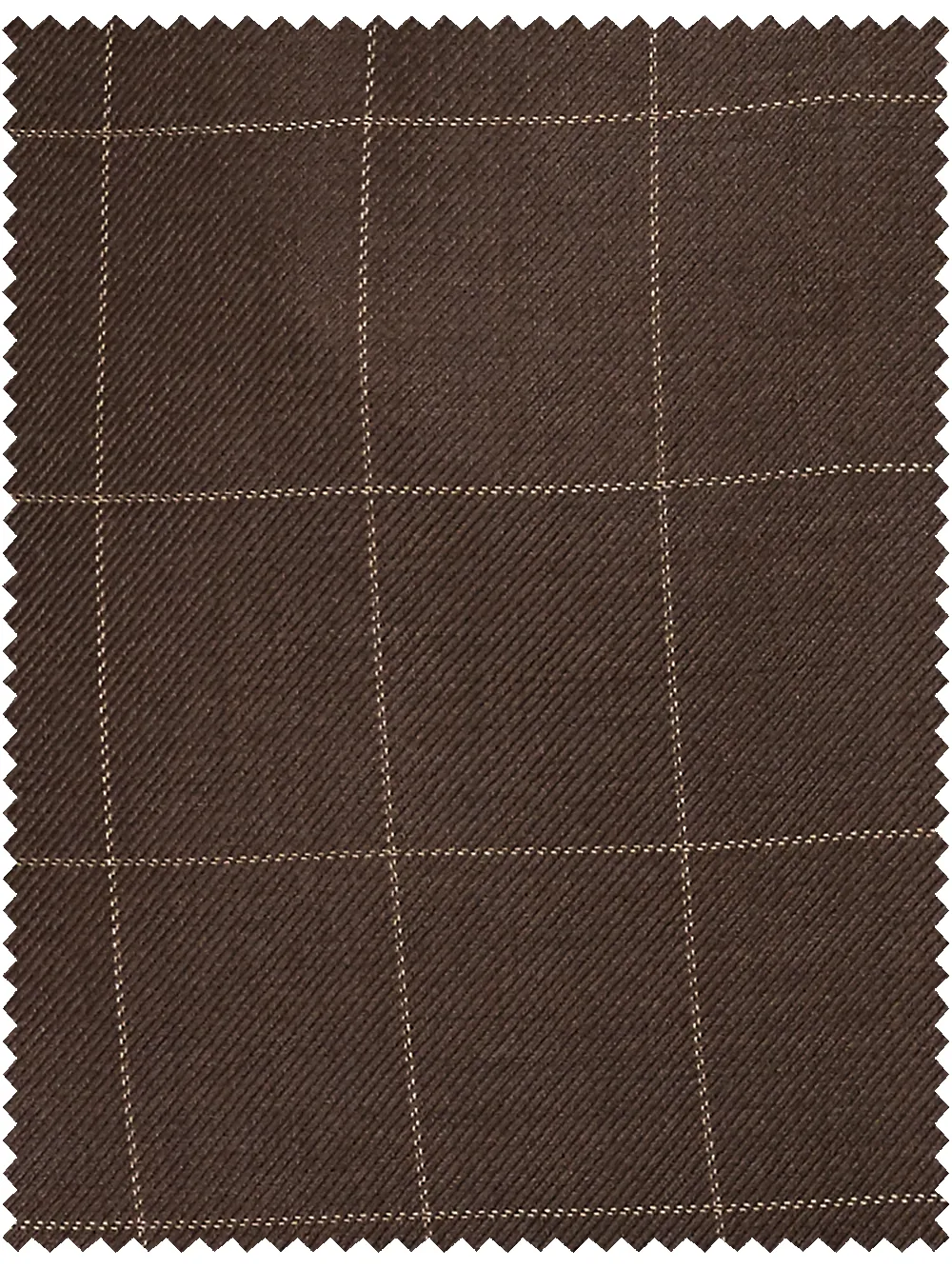 Classic Fit Essential Wool Pleated Suit Pants - Brown Windowpane sold by Paul Fredrick product image thumbnail 3