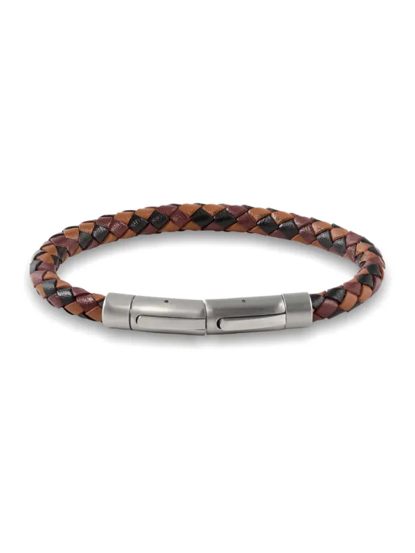 Woven Leather Bracelet made by Paul Fredrick