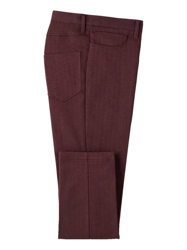 Cotton Herringbone Five Pocket Pants - Rust sold by Paul Fredrick