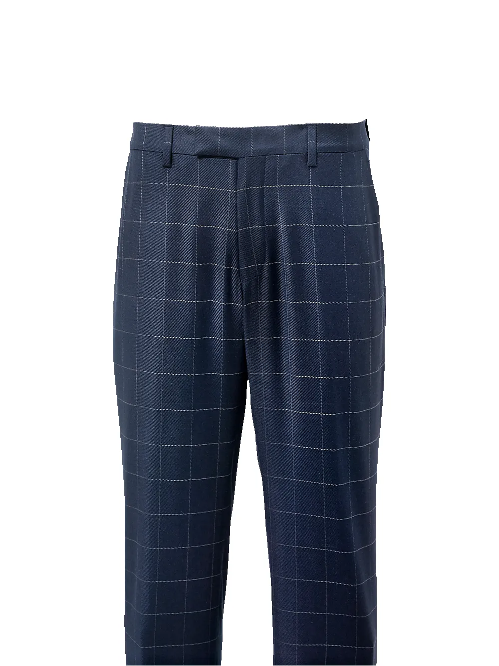 Tailored Fit Essential Wool Flat Front Pants - Navy sold by Paul Fredrick product image thumbnail 2