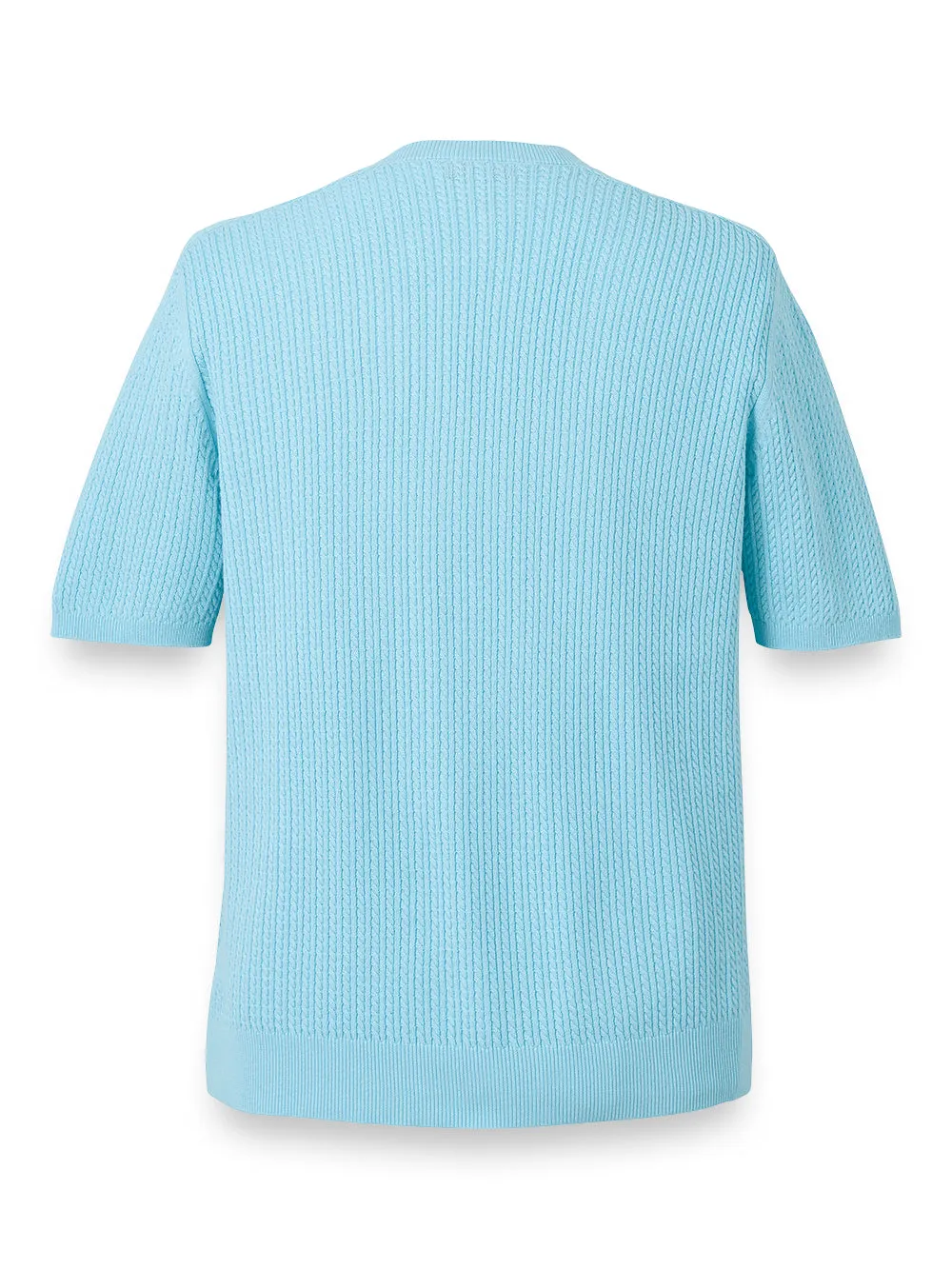 Cotton Cable Crew Neck Sweater sold by Paul Fredrick product image thumbnail 2