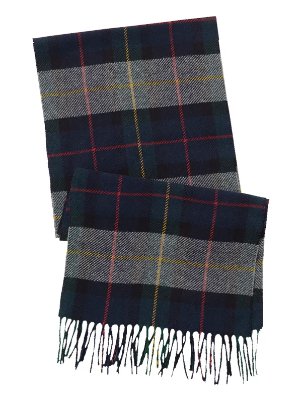 Tartan Plaid Wool Scarf - Navy Multi sold by Paul Fredrick