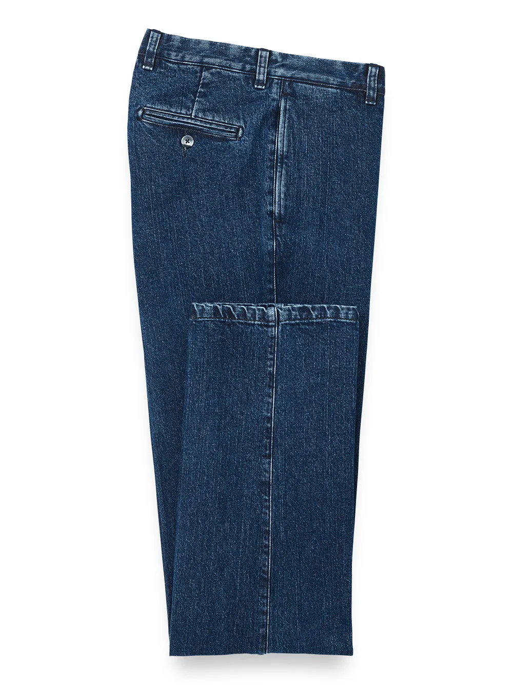 Denim Flat Front Front Pants sold by Paul Fredrick