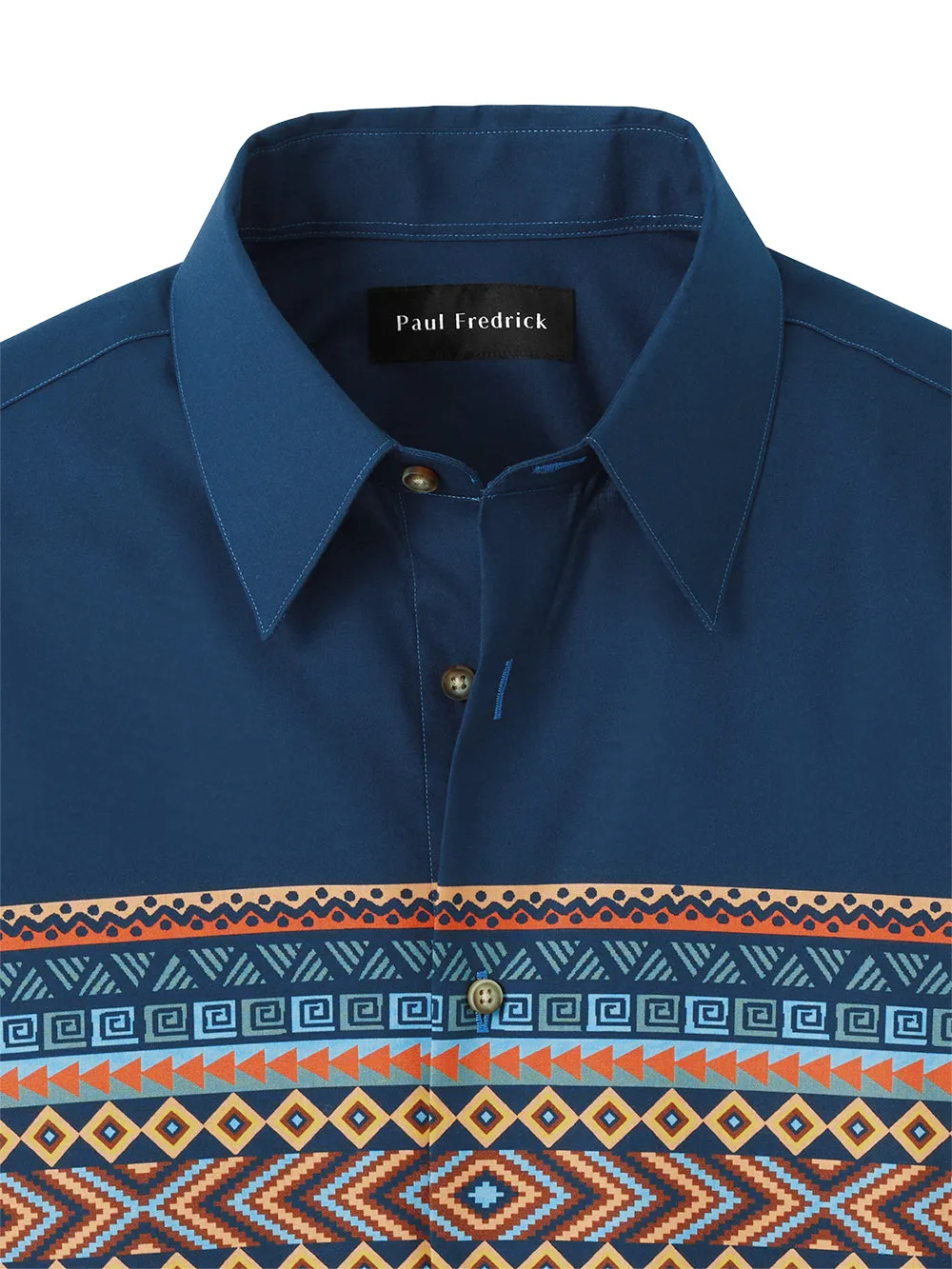 Cotton Stripe Print Casual Shirt sold by Paul Fredrick product image thumbnail 3