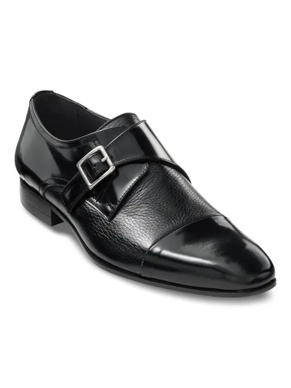 Samuel Monk Strap - Black sold by Paul Fredrick