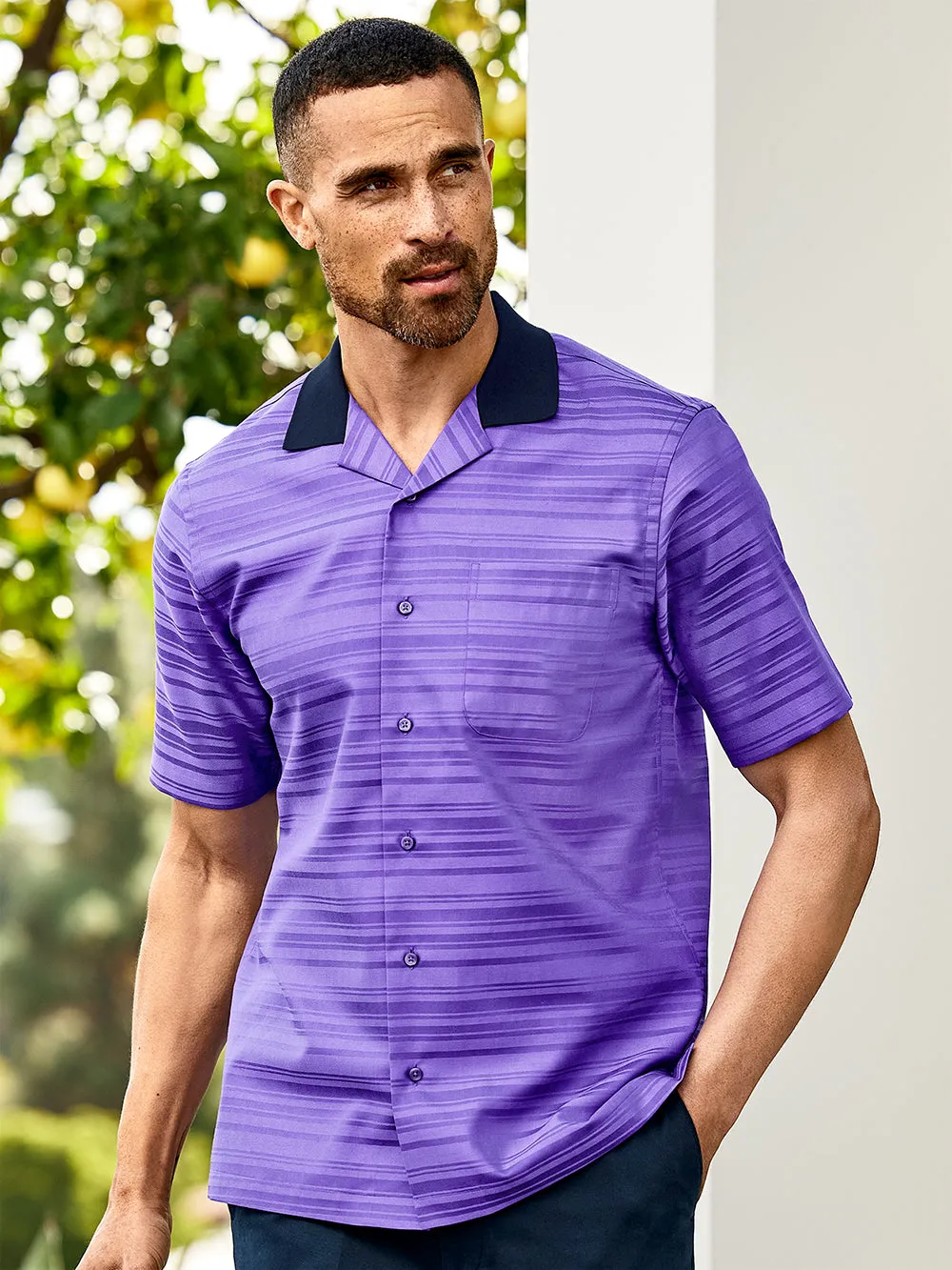 Knit Collar Casual Shirt sold by Paul Fredrick product image thumbnail 2