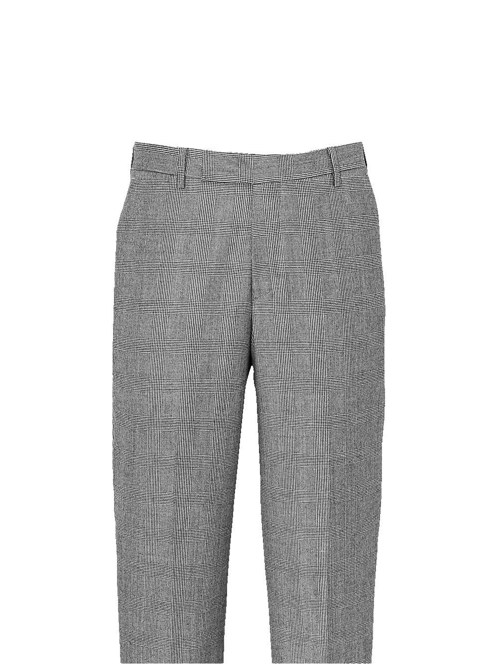 Wool Flannel Plaid Flat Front Pants - Black sold by Paul Fredrick product image thumbnail 2