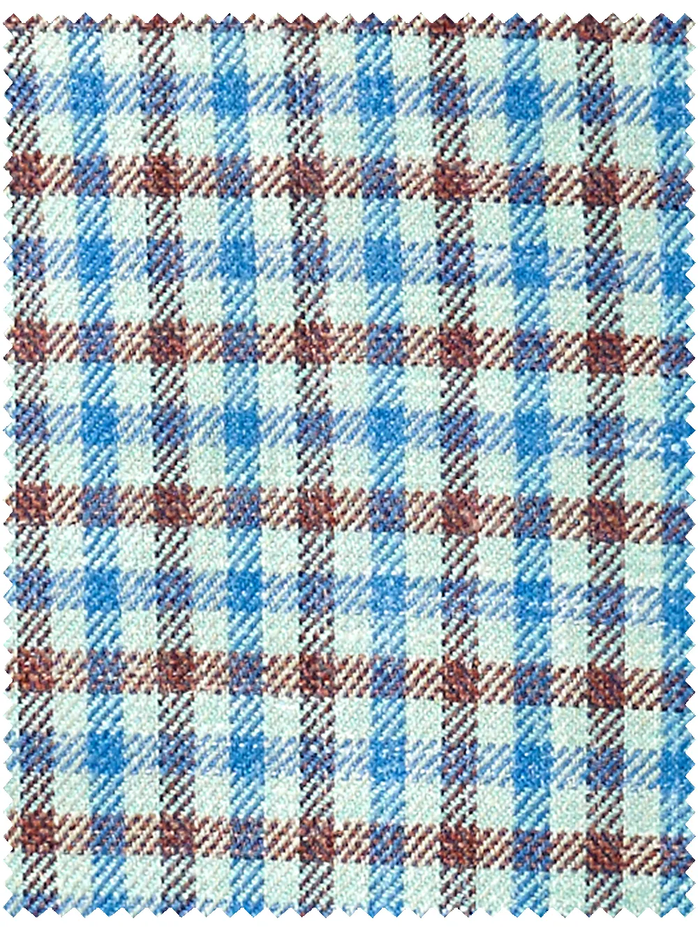 Wool Blend Check Six Button Vest - Blue/burgundy sold by Paul Fredrick product image thumbnail 4