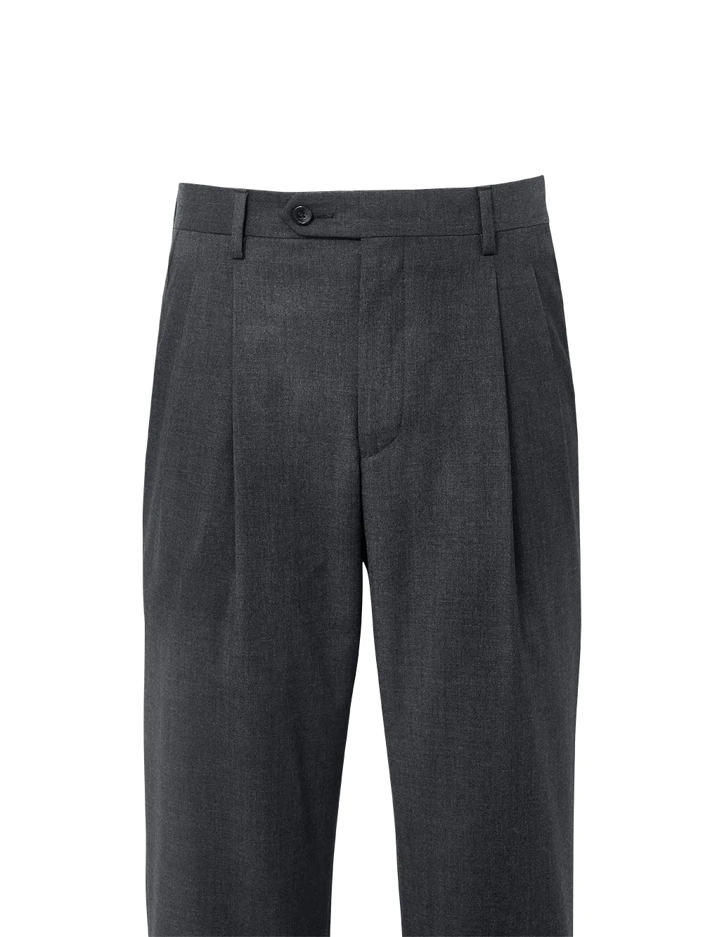 Classic Fit Wool Gabardine Pants - Charcoal sold by Paul Fredrick product image thumbnail 2