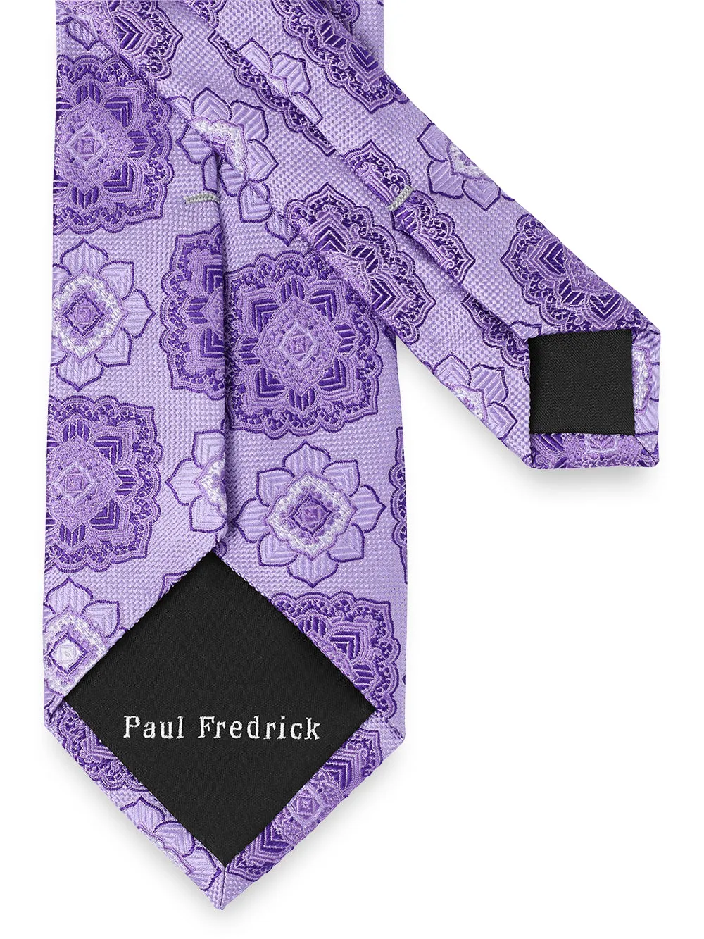 Medallion Woven Silk Tie sold by Paul Fredrick product image thumbnail 3