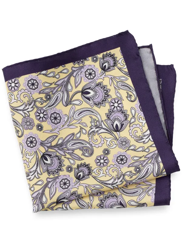 Paisley Silk Pocket Square sold by Paul Fredrick