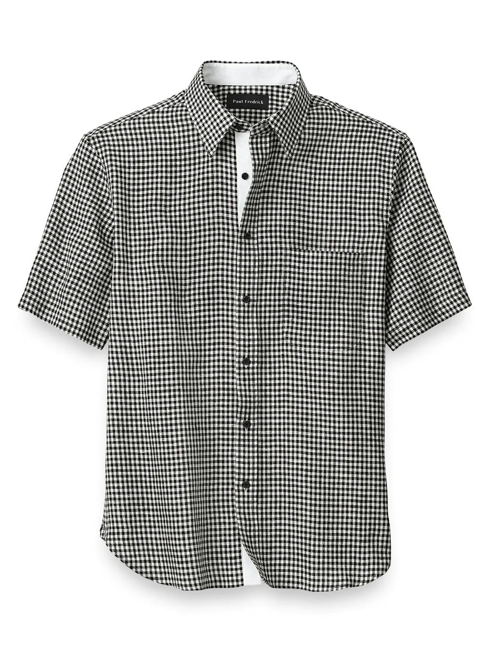 Linen Gingham Check Casual Shirt sold by Paul Fredrick