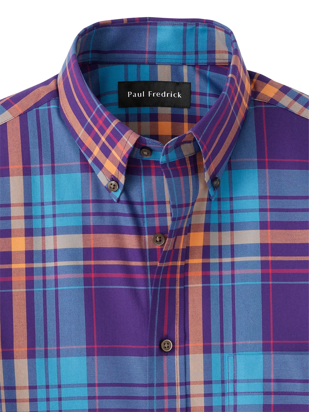 Cotton Plaid Casual Shirt sold by Paul Fredrick product image thumbnail 3