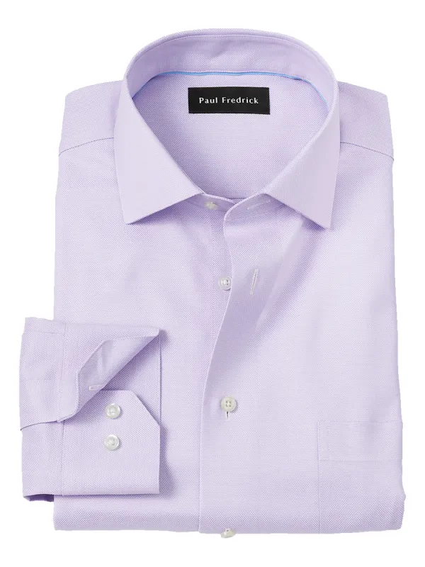 Royal Oxford Comfort Stretch Non-Iron Solid Dress Shirt - Lavender sold by Paul Fredrick