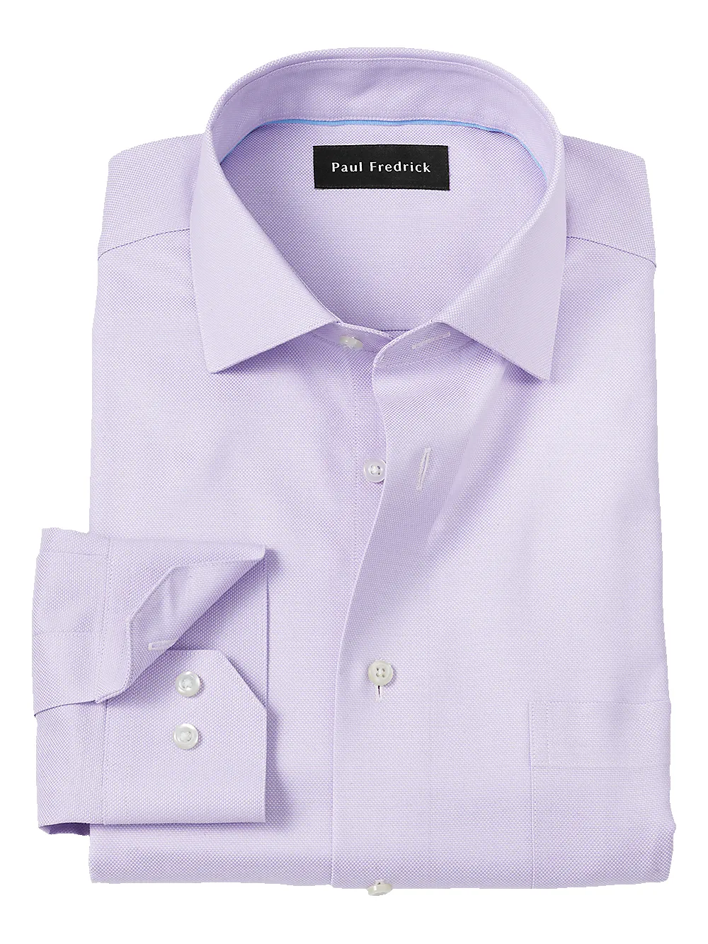 Royal Oxford Comfort Stretch Non-Iron Solid Dress Shirt - Lavender sold by Paul Fredrick