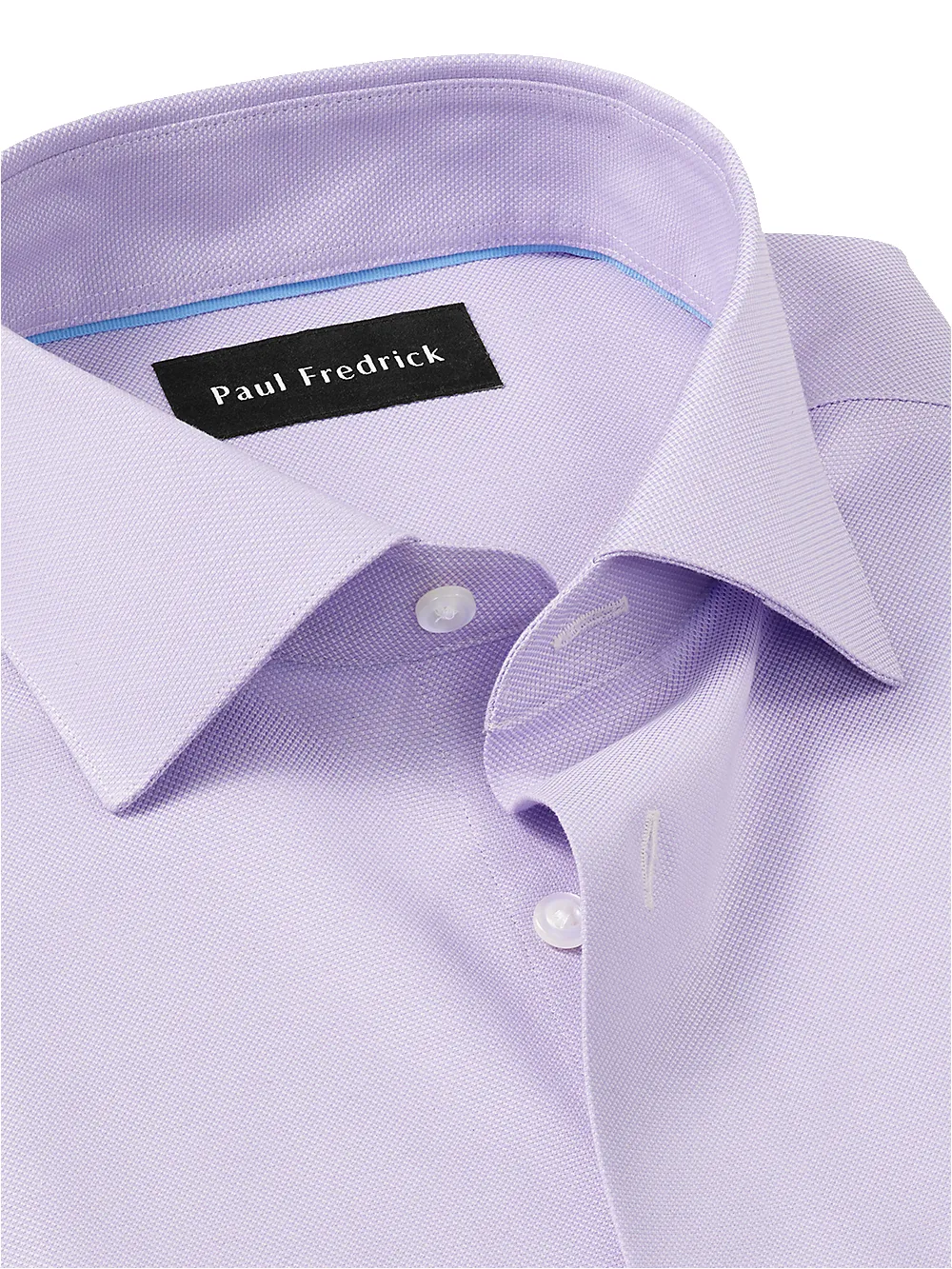 Royal Oxford Comfort Stretch Non-Iron Solid Dress Shirt - Lavender sold by Paul Fredrick product image thumbnail 4