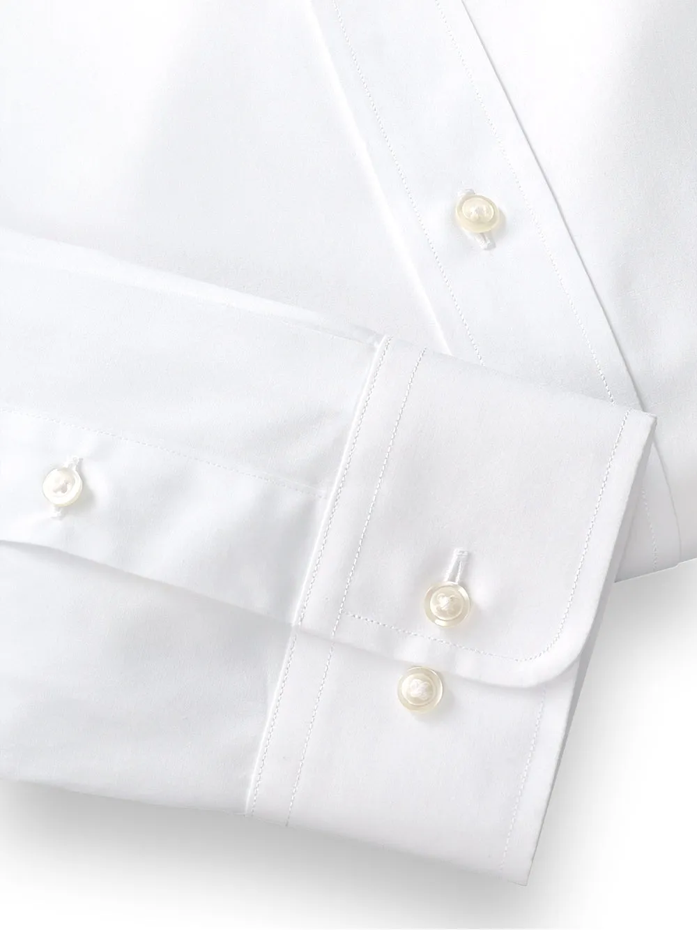 Pure Cotton Broadcloth Solid Color Straight Collar Dress Shirt | Clearance sold by Paul Fredrick product image thumbnail 4