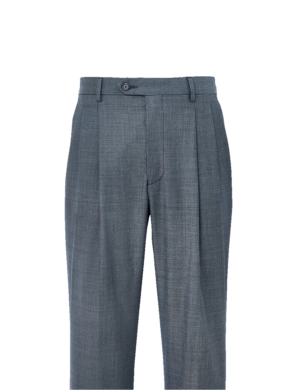 Wool Sharkskin Pleated Pants - Charcoal sold by Paul Fredrick product image thumbnail 2