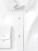 Pure Cotton Pinpoint Solid Color Button Down Collar Dress Shirt - Blue Stripe sold by Paul Fredrick
