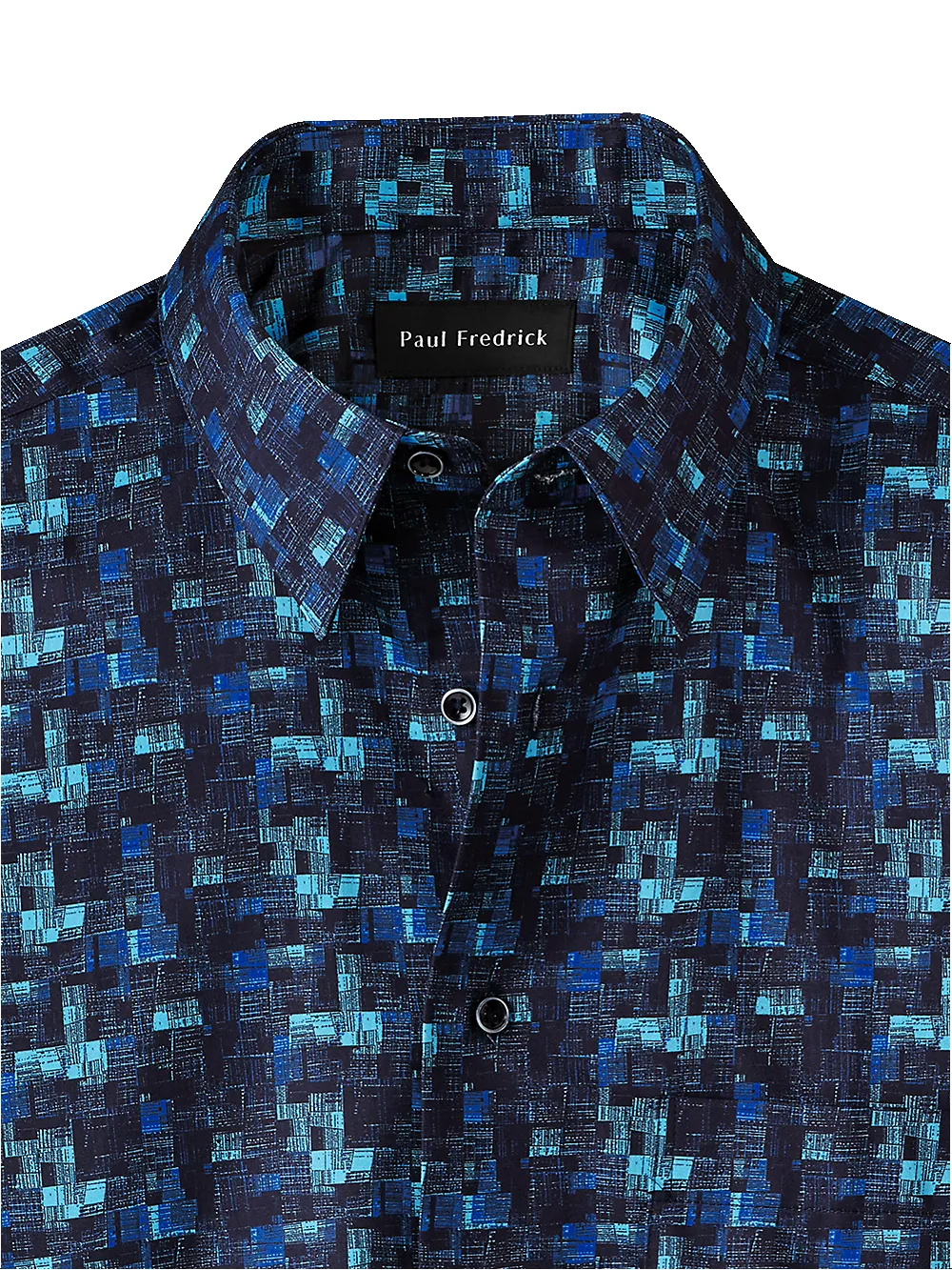 Cotton Abstract Print Casual Shirt - Blue sold by Paul Fredrick product image thumbnail 2